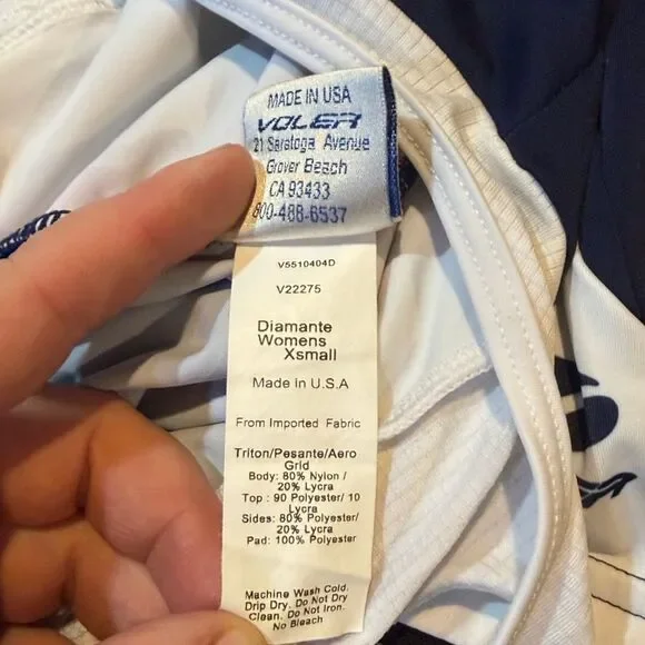 Cycling Bib Shorts - White and navy XS (4000) - Picture 5 of 5